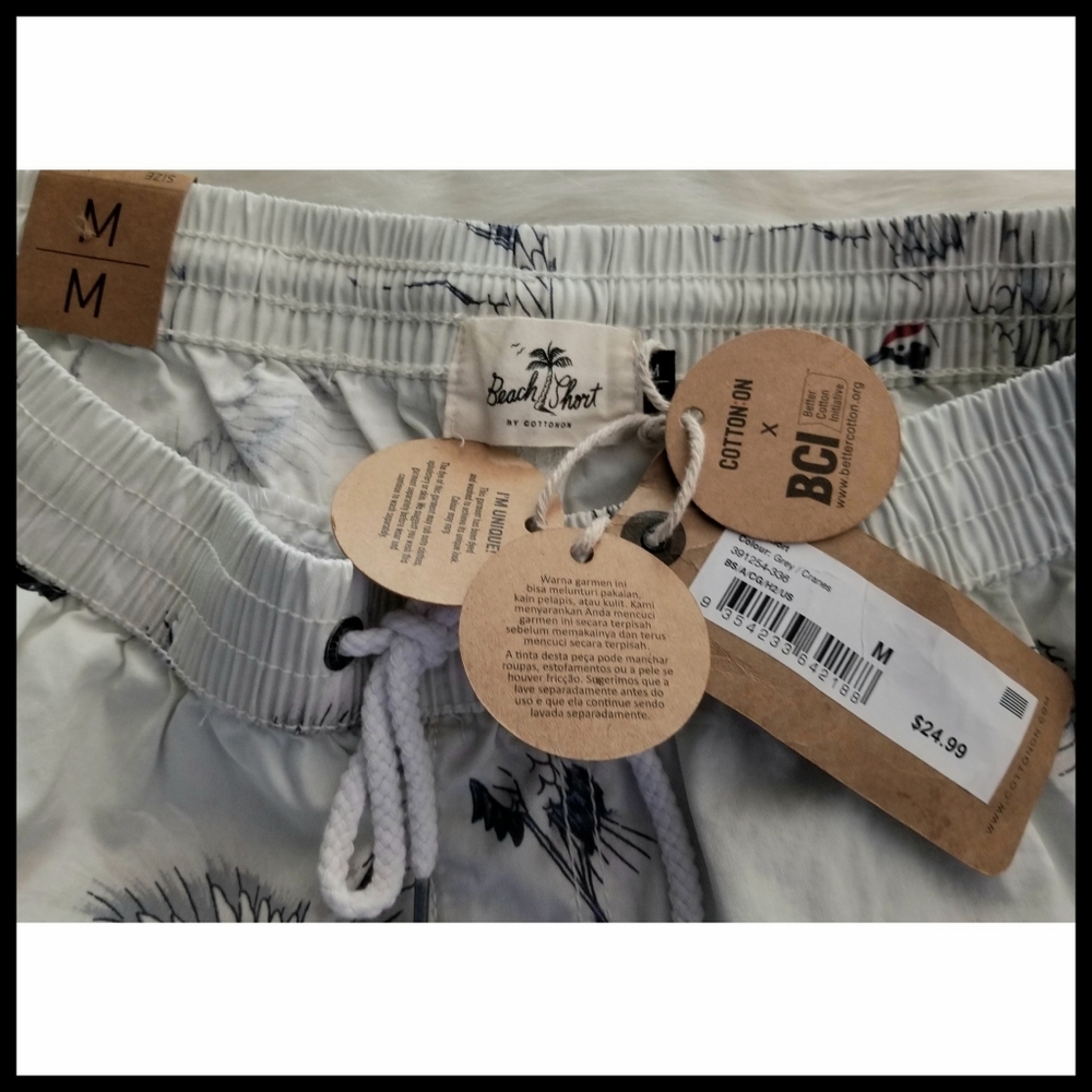 Cotton On*Bird Beach Shorts/Swim Trunks - Picture 6 of 7